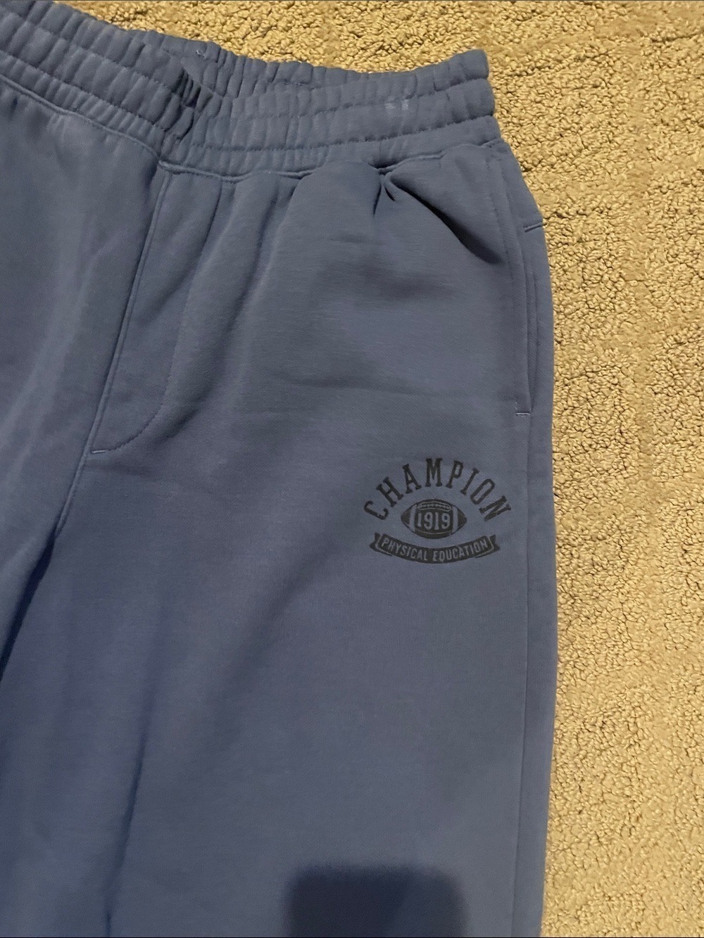 Champion Blue Elastic-Cuff Track Joggers - Picture 4 of 9